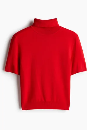 H&M Fine-knit polo-neck top