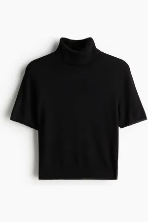 H&M Fine-knit polo-neck top