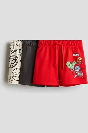 H&M 3-pack print-motif shorts