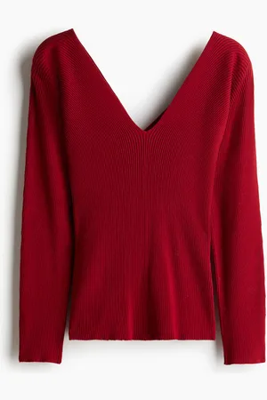 H&M Rib-knit V-neck top