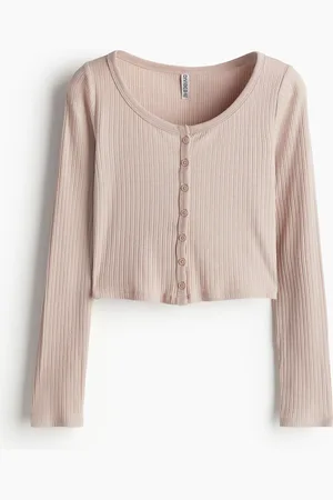 H&M Ribbed button-front top