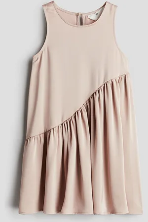 H&M Gathered satin dress