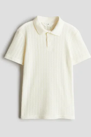 H&M Pointelle-knit polo shirt