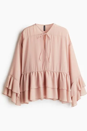 H&M Flounced chiffon blouse