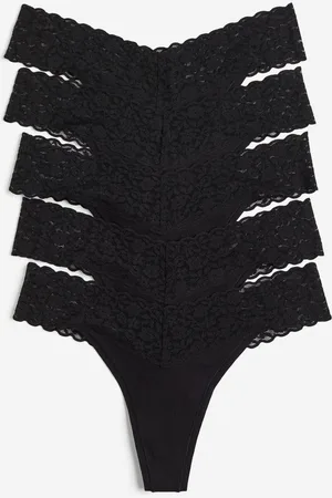 H&M 5-pack lace thong briefs