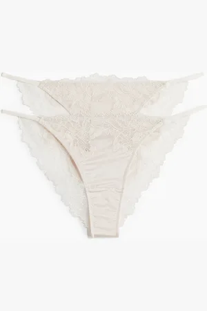 H&M 2-pack microfibre and lace tanga briefs