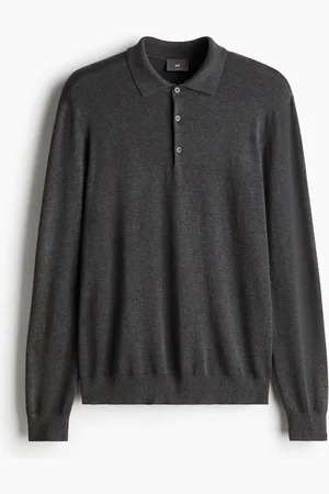 H&M Slim Fit Fine-knit polo shirt