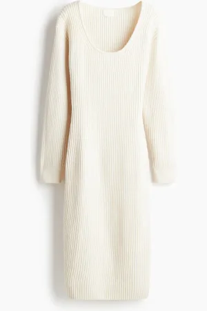 H&M Scoop-neck rib-knit dress