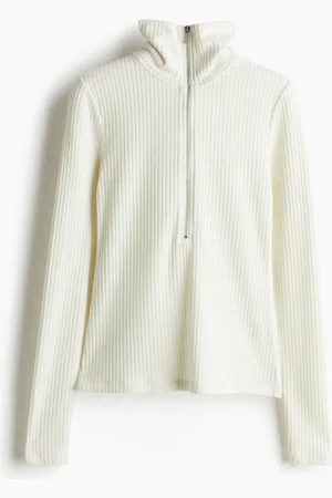H&M Rib-knit zip-top top