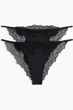 H&M 2-pack microfibre and lace tanga briefs