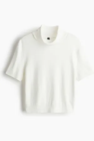 H&M Fine-knit polo-neck top