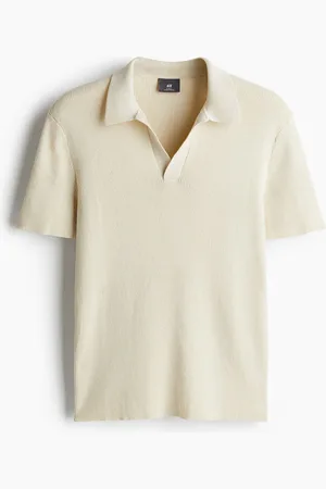 H&M Slim Fit Glittery polo shirt