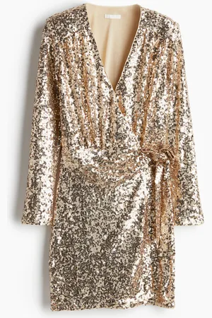 H&M Sequined wrap dress