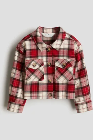 H&M Cropped flannel jacket