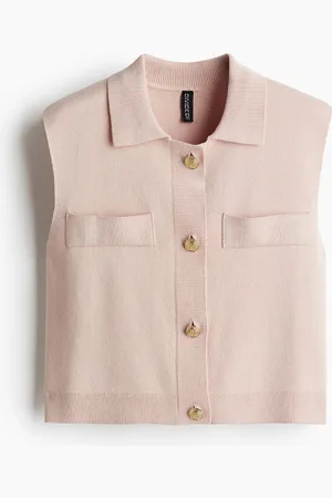 H&M Fine-knit button-front top