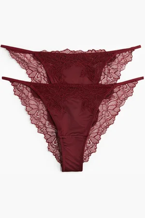 H&M 2-pack microfibre and lace tanga briefs