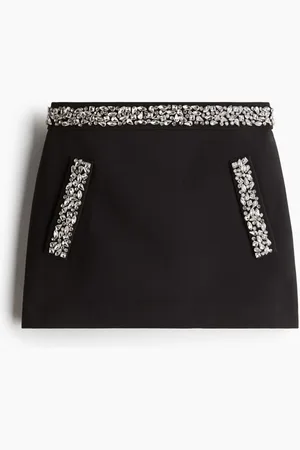 H&M Rhinestone-embellished mini skirt