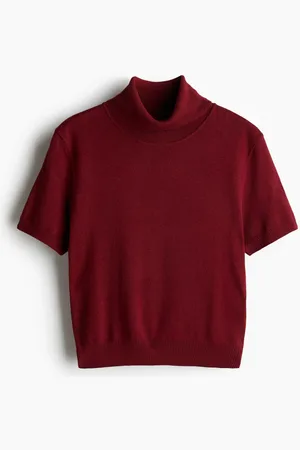 H&M Fine-knit polo-neck top