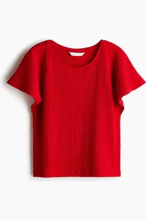 H&M Textured jersey top