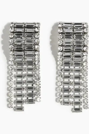 H&M Long rhinestone earrings