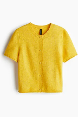 H&M Short-sleeved fine-knit cardigan