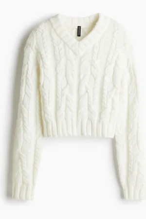 H&M V-neck cable-knit jumper