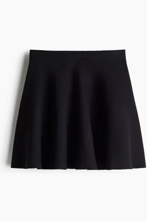 H&M Flared rib-knit skirt