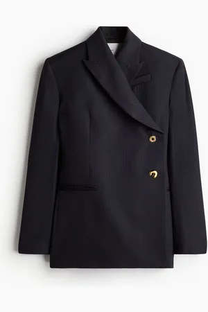 H&M Wool-blend statement-button blazer