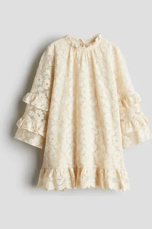 H&M Frill-trimmed lace dress