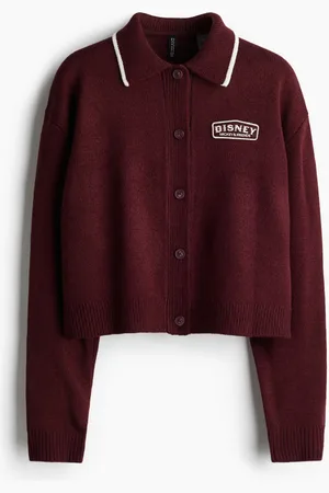 H&M Motif-detail collared cardigan
