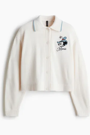 H&M Motif-detail collared cardigan