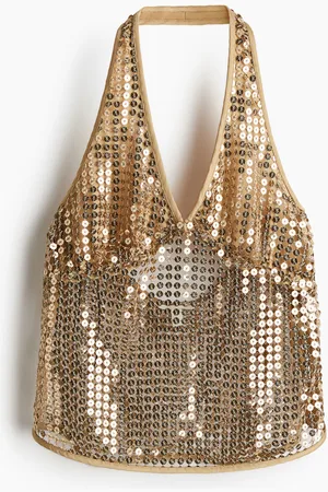 H&M Sequined halterneck top