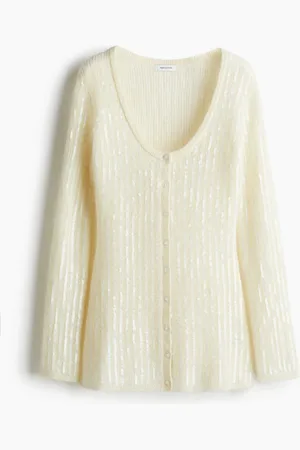 H&M Sequined mohair-blend cardigan