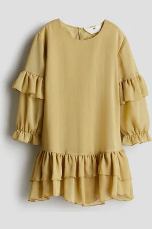 H&M Flounced chiffon dress