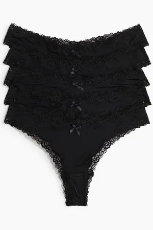 H&M 5-pack microfibre and lace Brazilian briefs