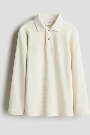 H&M Waffled jersey polo shirt