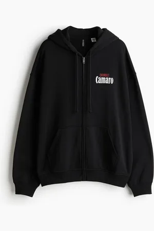 H&M Oversized printed zip-through hoodie
