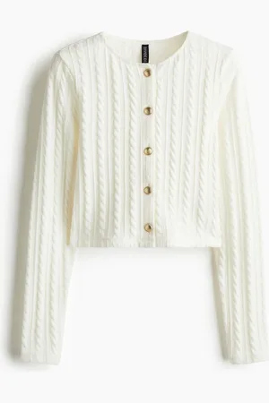 H&M Cable-knit-look cardigan