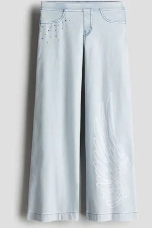 H&M Wide denim-look trousers