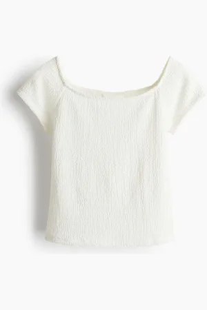 H&M Textured jersey top