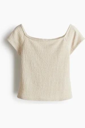 H&M Textured jersey top