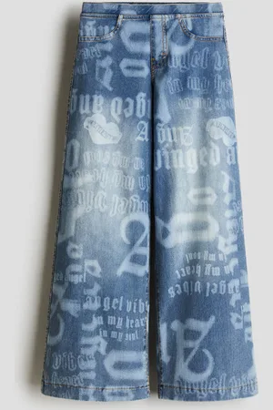 H&M Wide denim-look trousers