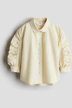 H&M Balloon-sleeve cotton shirt