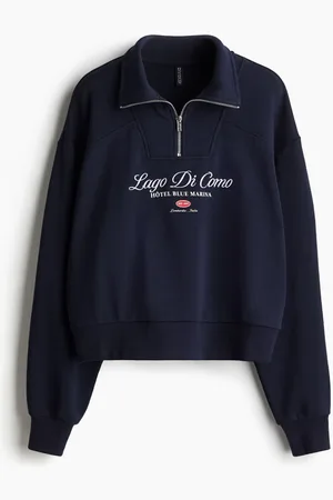 H&M Motif-detail zip-top sweatshirt