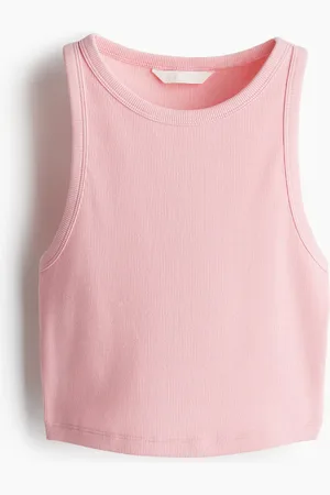 H&M Cropped ribbed vest top