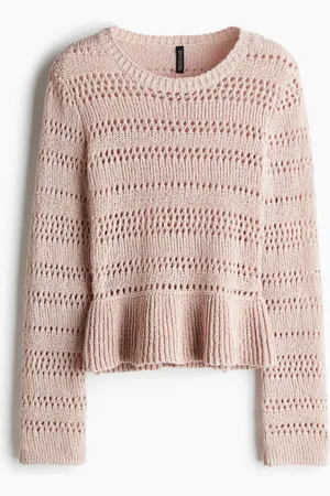 H&M Pointelle-knit peplum jumper