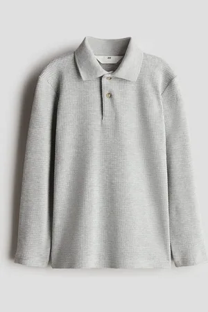 H&M Waffled jersey polo shirt
