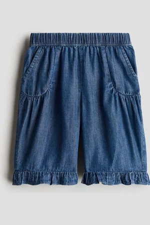 H&M Wide frill-trimmed jeans