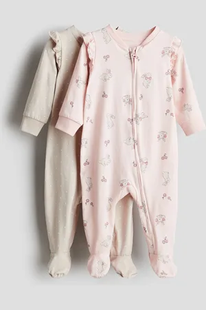 H&M 2-pack zip-up sleepsuits
