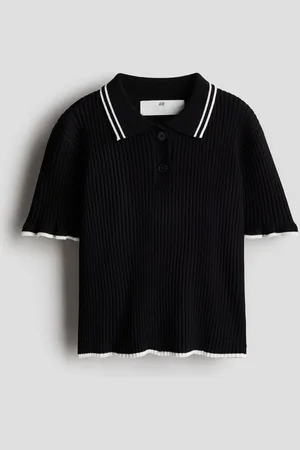 H&M Rib-knit collared top